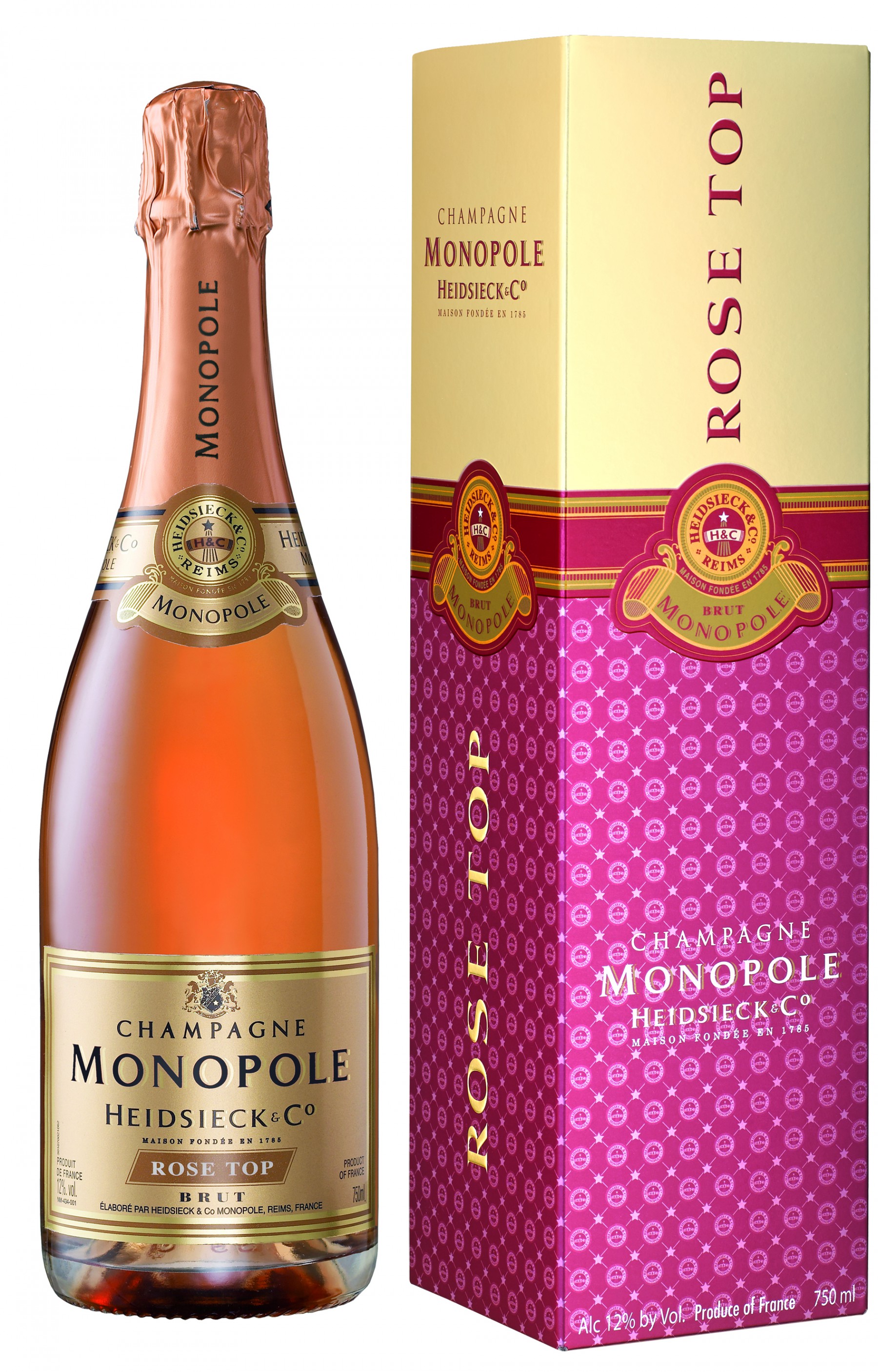 Розовое вино брют. Monopole Heidsieck шампанское Rose. Шампанское Pommery, Brut Rose, Champagne AOC, Gift Box 0,75 л. Heidsieck & co, 